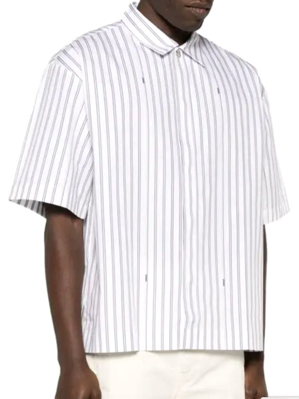 Jacquemus Les Sculptures Striped Cotton Shirt